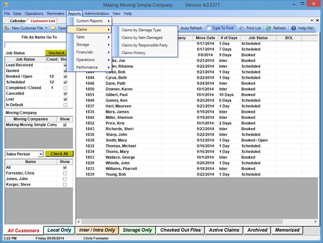 Claim Reports